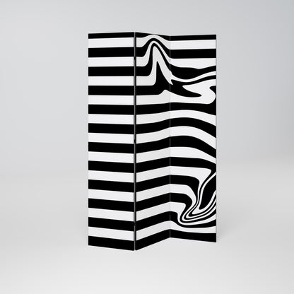 Divisorio decorativo per ambienti POLYLINE FUZZY a 3 pannelli