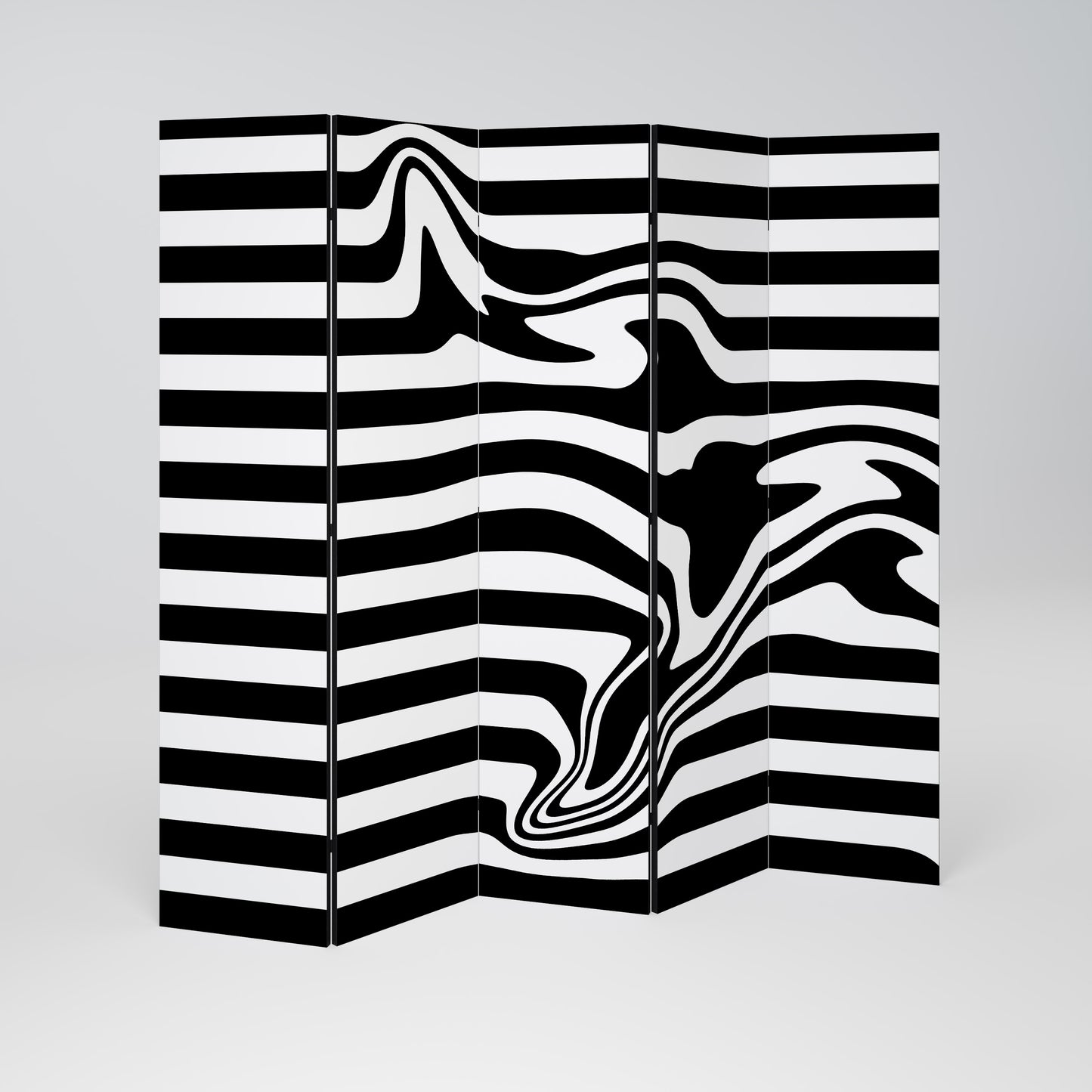 POLYLINE FUZZY Decorative 5-Panel Room Divider