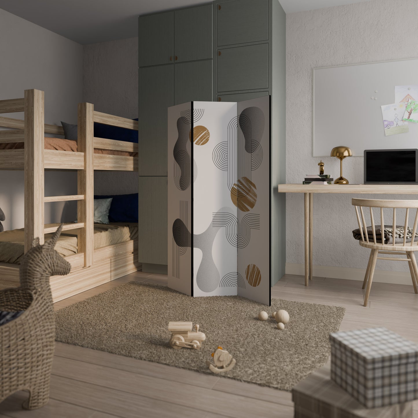 CLEAR CREATIONS Divisorio decorativo per ambienti a 3 pannelli