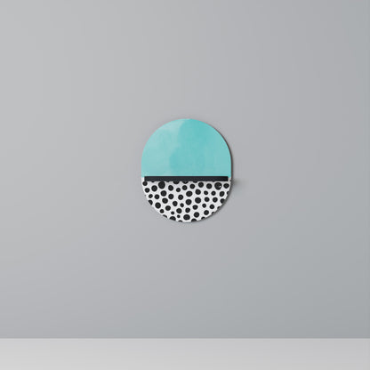 AZURE TREASURE Oval Art Shelf In Black Finish