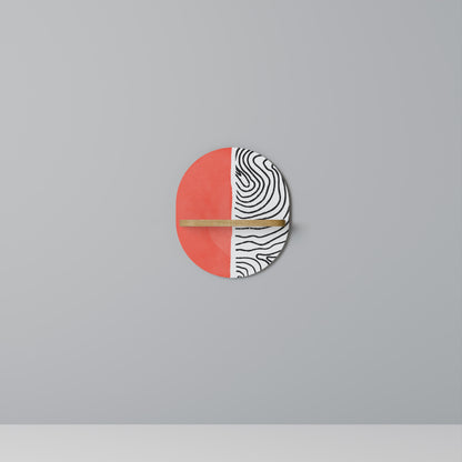 ORANGEY TREASURE Mensola Ovale Decorativa in Effetto Rovere