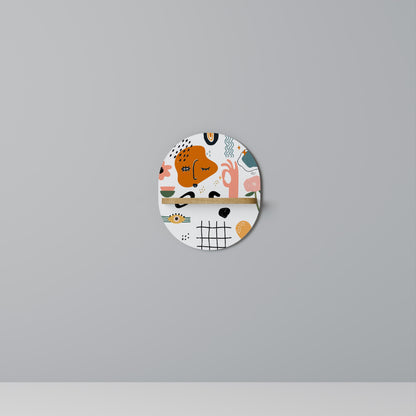 MATISSE WHIMSY Mensola Ovale Decorativa in Effetto Rovere