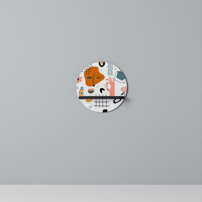 MATISSE WHIMSY Round Art Shelf In Black Finish