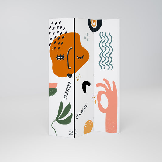 MATISSE WHIMSY Divisorio decorativo per ambienti a 3 pannelli