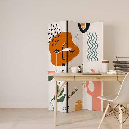 MATISSE WHIMSY Divisorio decorativo per ambienti a 3 pannelli