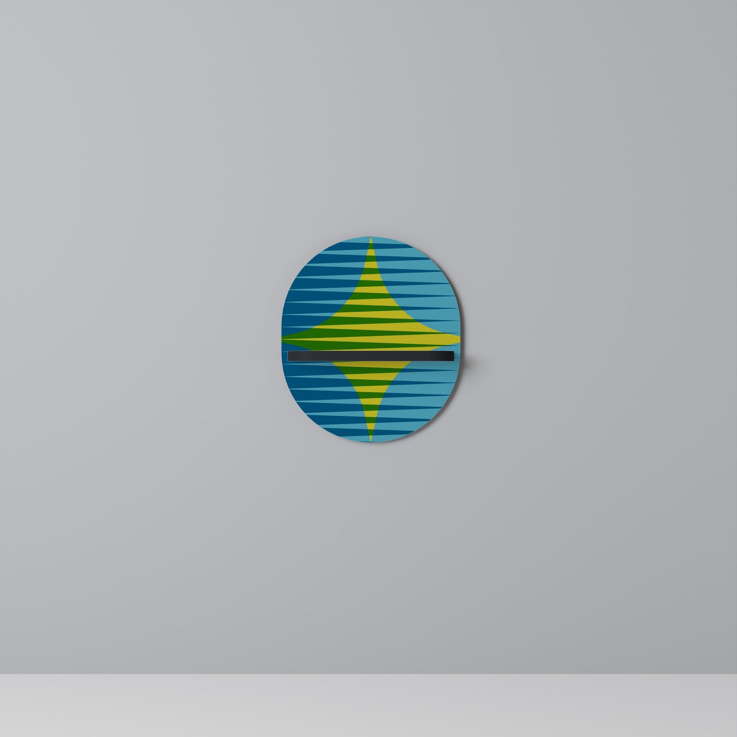 PERFECTION PICKS Oval Art Shelf In Black Finish