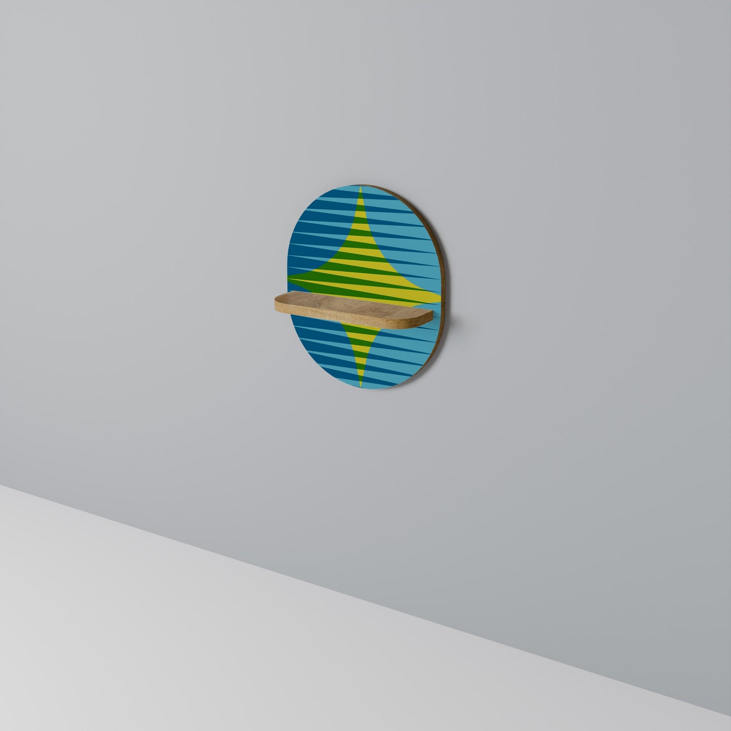 PERFECTION PICKS Mensola Ovale Decorativa in Effetto Rovere