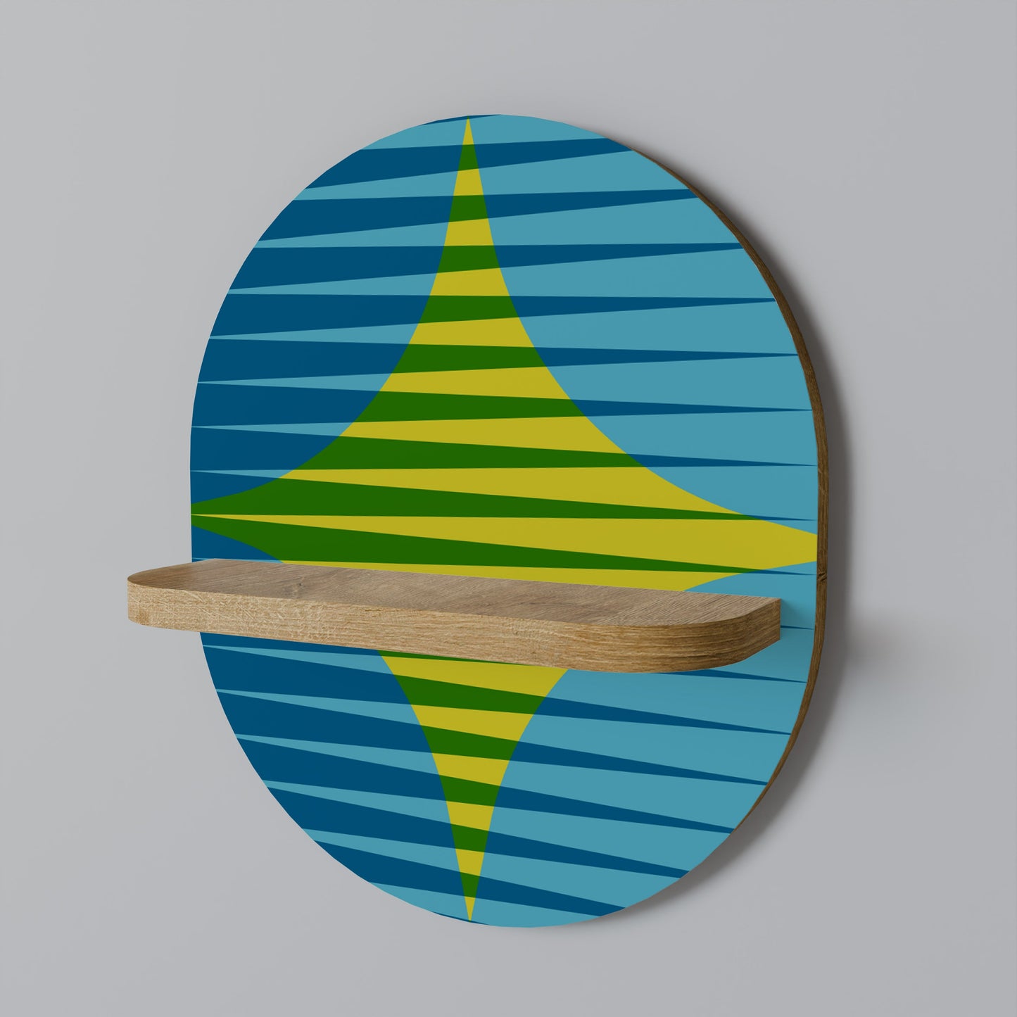 PERFECTION PICKS Mensola Ovale Decorativa in Effetto Rovere