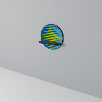 PERFECTION PICKS Round Art Shelf In Black Finish