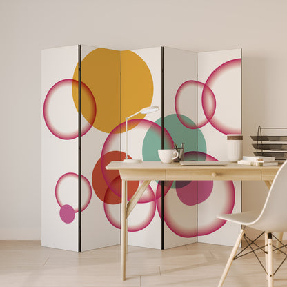 BUBBLE WISH Decorative 5-Panel Room Divider