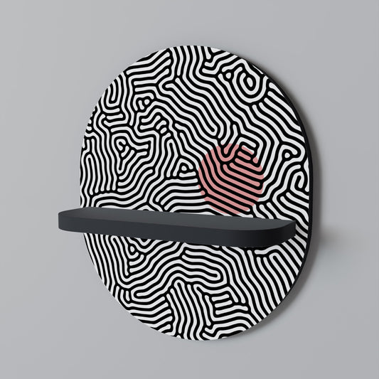 LIVING DOT Oval Art Shelf In Black Finish