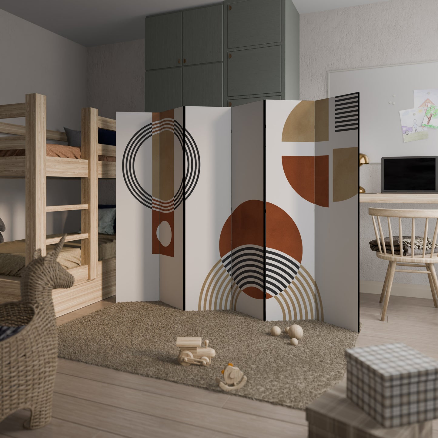 SPACE AROUND Divisorio decorativo per ambienti a 6 pannelli