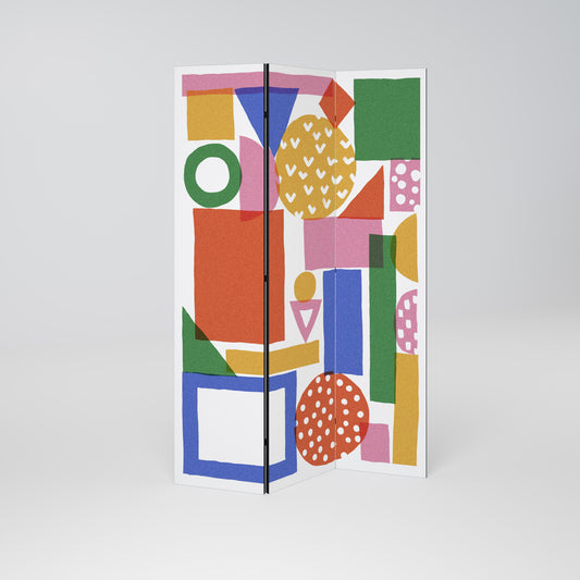 Divisorio decorativo per ambienti a 3 pannelli GEOMETRIC GLIMMER