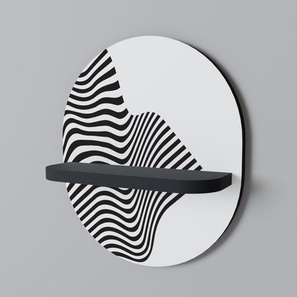 ILLUSIONARY FLOW Mensola Ovale Decorativa con Finitura Nera