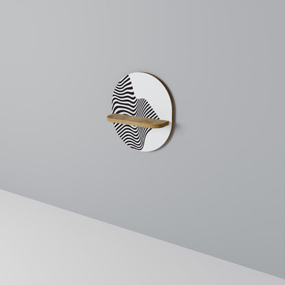 ILLUSIONARY FLOW Mensola Ovale Decorativa in Effetto Rovere