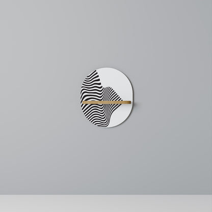 ILLUSIONARY FLOW Mensola Ovale Decorativa in Effetto Rovere