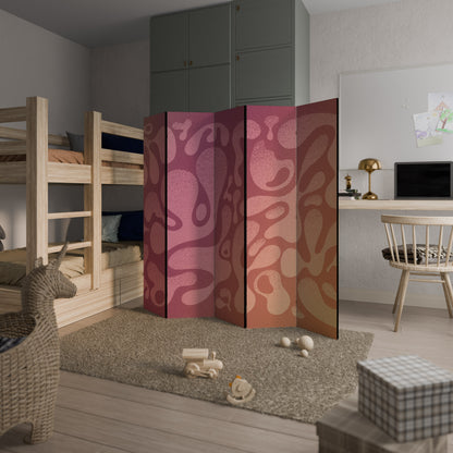 IRREGULAR PINK Decorative 5-Panel Room Divider