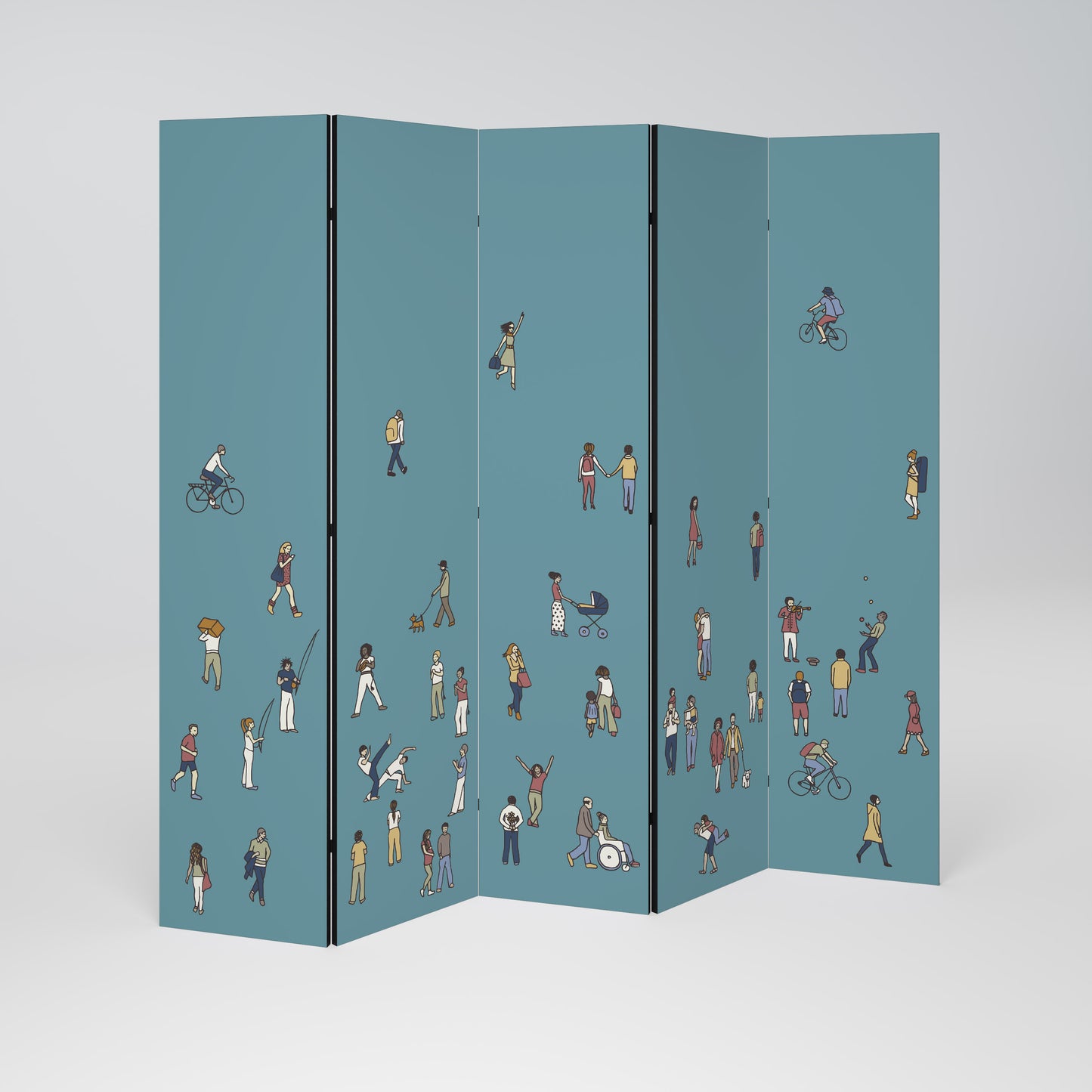 COLLECTIVE STREAM Decorative 5-Panel Room Divider