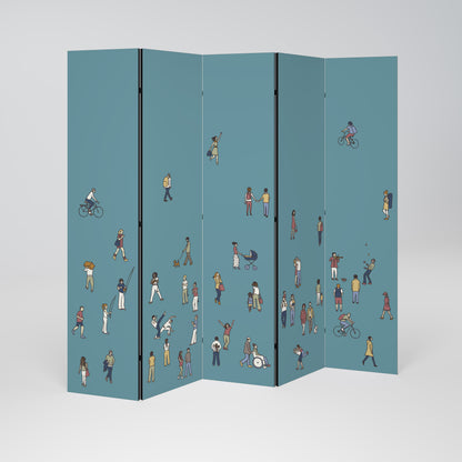 COLLECTIVE STREAM Decorative 5-Panel Room Divider