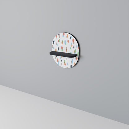 ENERGETIC SPOTS Oval Art Shelf In Black Finish