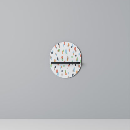 ENERGETIC SPOTS Oval Art Shelf In Black Finish