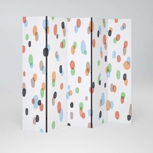 ENERGETIC SPOTS Decorative 5-Panel Room Divider