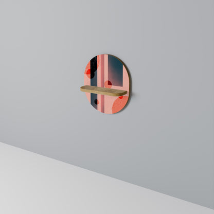 BLUSHED SPECTRUM Mensola Ovale Decorativa in Effetto Rovere