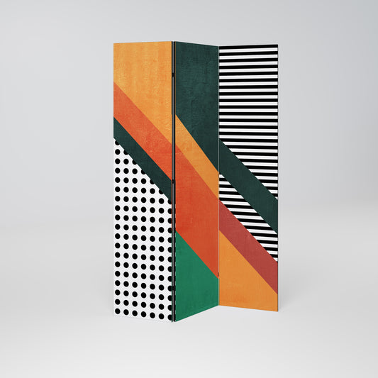 MAKESHIFT ARTISTRY Divisorio decorativo per ambienti a 3 pannelli