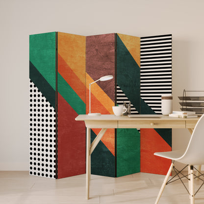 MAKESHIFT ARTISTRY Decorative 5-Panel Room Divider