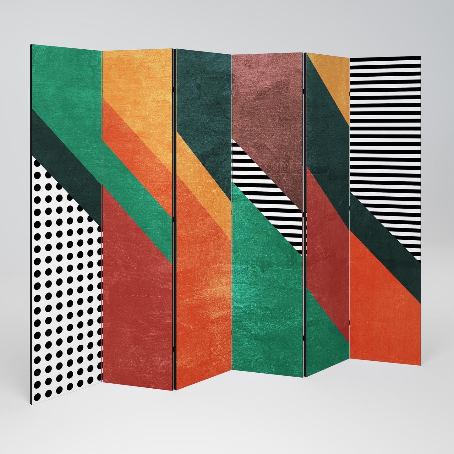 MAKESHIFT ARTISTRY Divisorio decorativo per ambienti a 6 pannelli