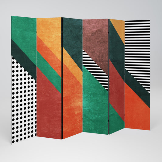 MAKESHIFT ARTISTRY Divisorio decorativo per ambienti a 6 pannelli