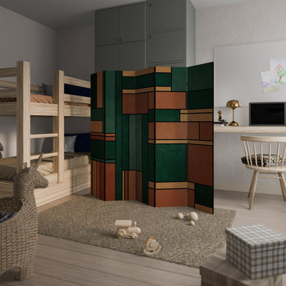 EARTHY FIGURES Decorative 5-Panel Room Divider