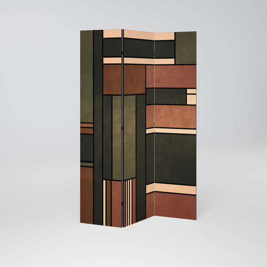 FIGURES OF NATURE Divisorio decorativo per ambienti a 3 pannelli