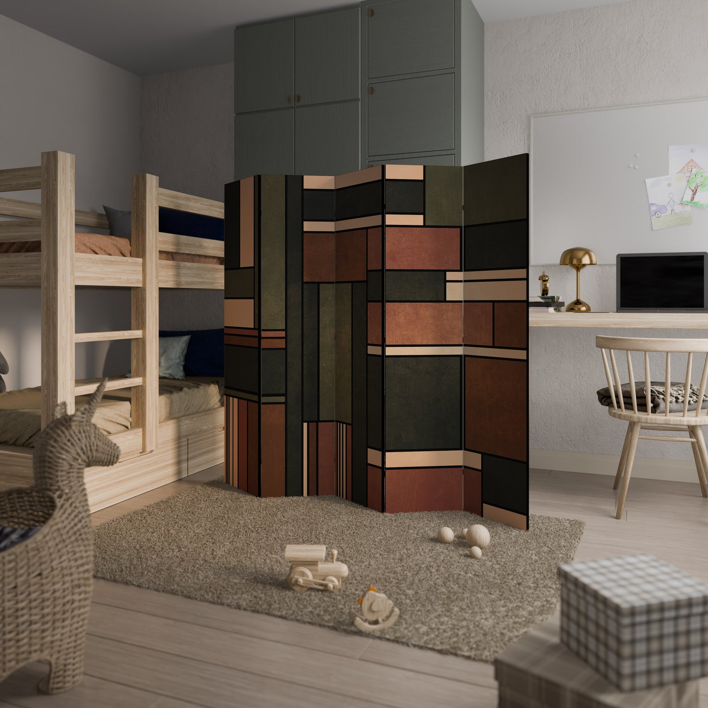 FIGURES OF NATURE Decorative 5-Panel Room Divider