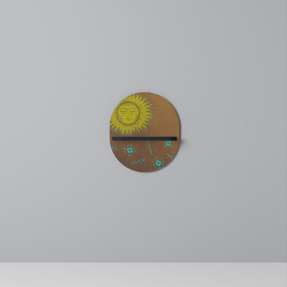 SUNSHINE PRAISE Oval Art Shelf In Black Finish