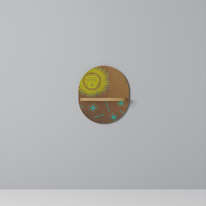 SUNSHINE PRAISE Mensola Ovale Decorativa in Effetto Rovere