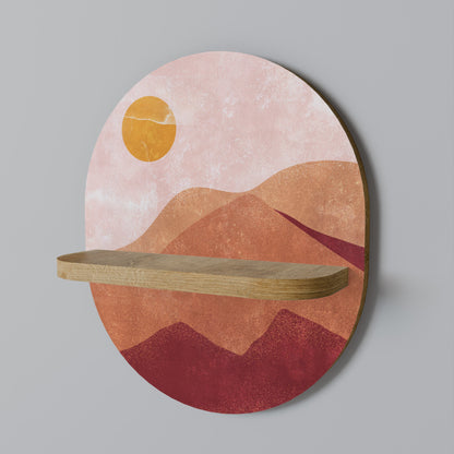 LUMINOUS SUNLIGHT Mensola Ovale Decorativa in Effetto Rovere