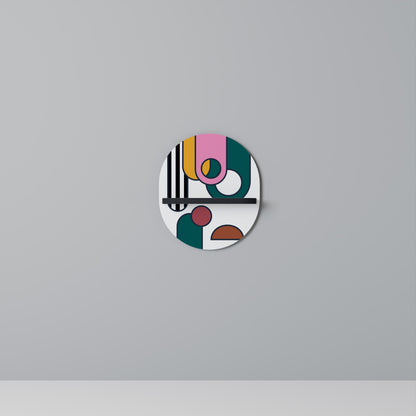 COOL STORY Oval Art Shelf In Black Finish