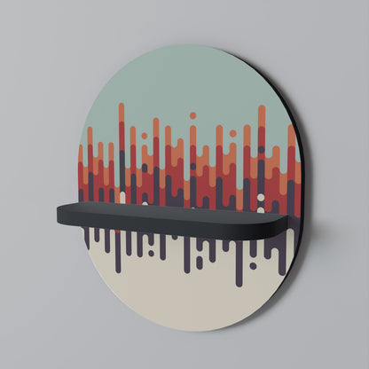 CHROMA CONTOURS Oval Art Shelf In Black Finish