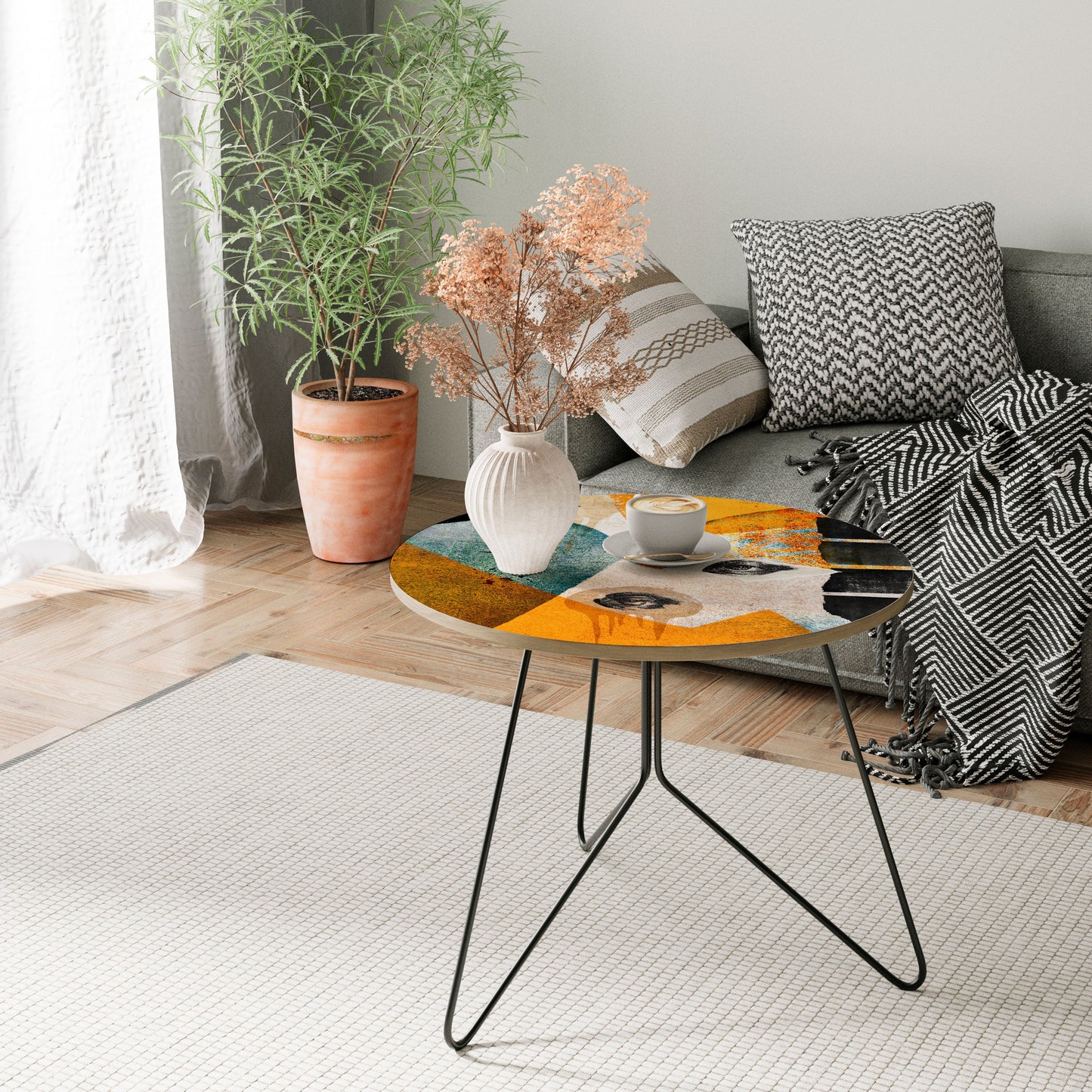 ABSTRACT FACES Large Coffee Table