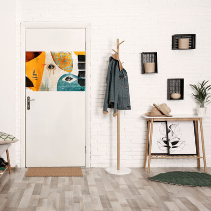 ABSTRACT FACES Peel and Stick Horizontal Poster