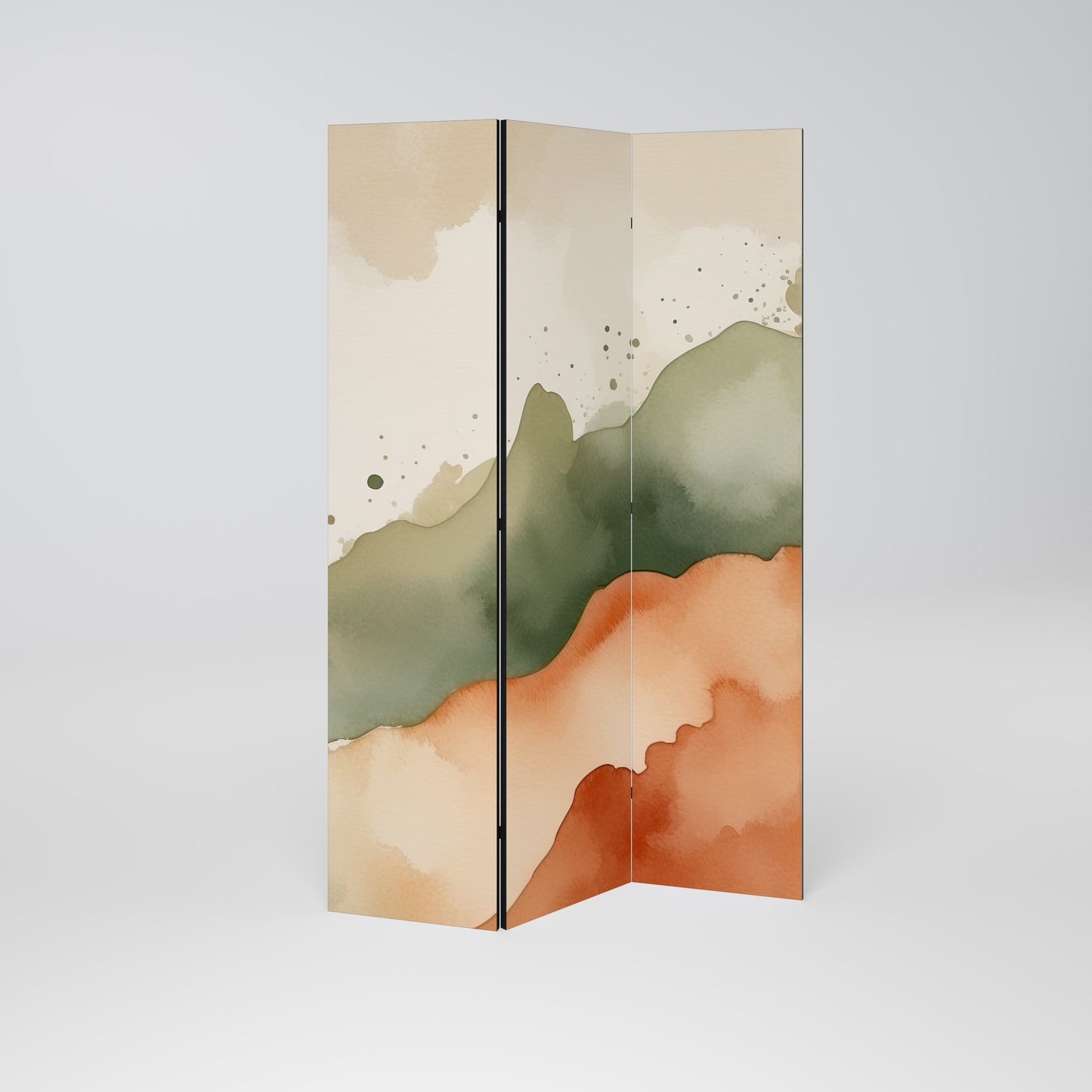 WATERCOLOUR PEAKS Decorative 3-Panel Room Divider