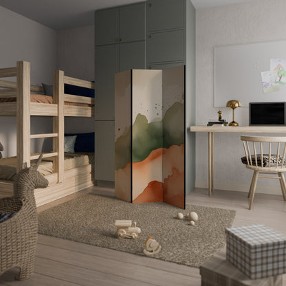 WATERCOLOUR PEAKS Decorative 3-Panel Room Divider