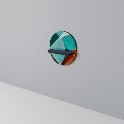 CIRCULAR RHAPSODY Mensola Ovale Decorativa con Finitura Nera