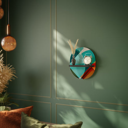 CIRCULAR RHAPSODY Mensola Ovale Decorativa con Finitura Nera