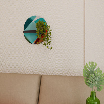 CIRCULAR RHAPSODY Mensola Ovale Decorativa con Finitura Nera