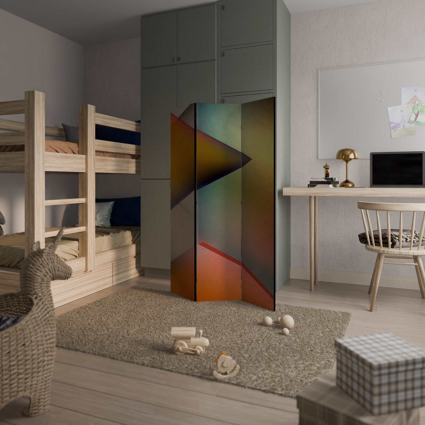 PIERCING SHARPNESS Divisorio decorativo per ambienti a 3 pannelli