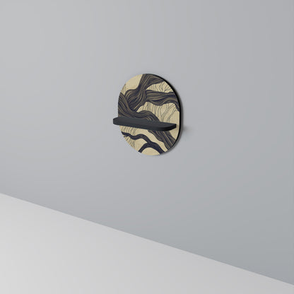 UNIFIED FRAGMENTS Mensola Ovale Decorativa con Finitura Nera