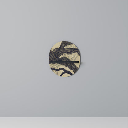 UNIFIED FRAGMENTS Mensola Ovale Decorativa con Finitura Nera