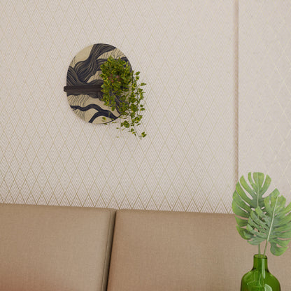 UNIFIED FRAGMENTS Mensola Ovale Decorativa con Finitura Nera